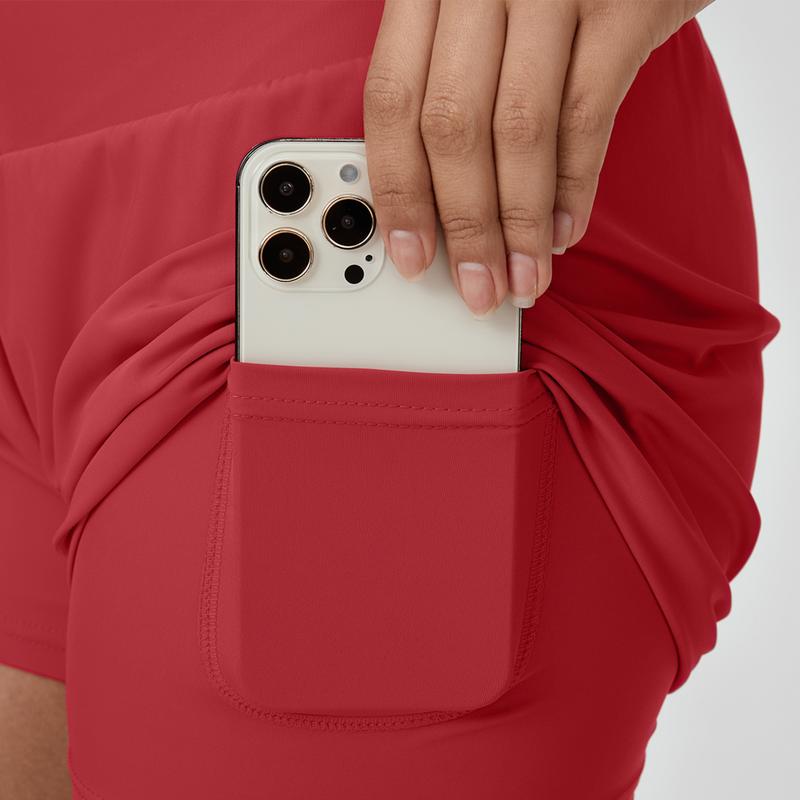 Halara Super High Waisted Back Pocket & Side Hidden Pocket 2-in-1 Yoga Shorts 3", Summer Running Shorts for Women,  Sports Workout Shorts, Gym Outfit