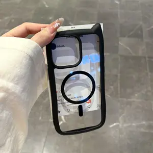 Cat Phone Case Stylish Cute Protective Clear Transparent Back PC TPU