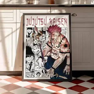Jujutsu Kaisen Sukuna Poster, Ryomen Sukuna Character Print, Manga Room Decor, Anime Wall Art( Unframed - Print Only )