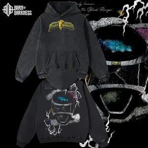 BOD - IN SPACE BLACK RANGER Power Ranger Vintage Unisex Oversize Power Rangers Washed Cotton T-shirt Hoodie, Graphic Tee, Power Rangers Lover, Power Rangers Merch Fan, Outfits Men, Boys Merch Top