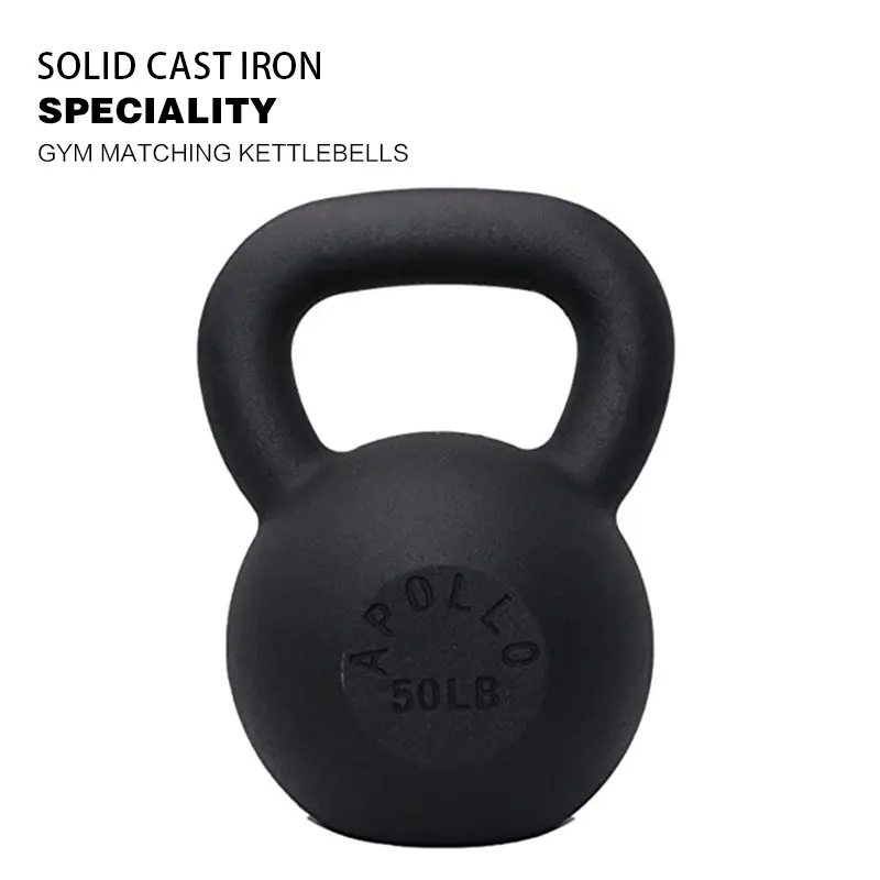 50LB  Powder Coated Cast Iron Kettlebell for Men and Women's Gym, Same Family Kettlebell