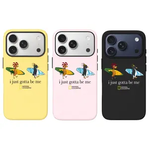 National Geographic "I Just Gotta Be Me" Cody Maverick & Chicken Joe Surfs Up Unisex Tough Phone Case, Funny Shirt, Graphic Case, Trendy Cover, Casual Phone Case for iPhone 15, 16, 17 Pro Max, Pro and Plus