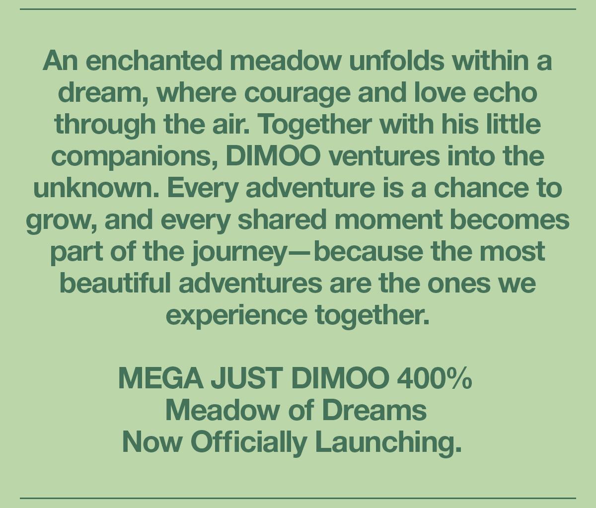 POP MART MEGA JUST DIMOO 400% Meadow of Dreams, Home Decorations