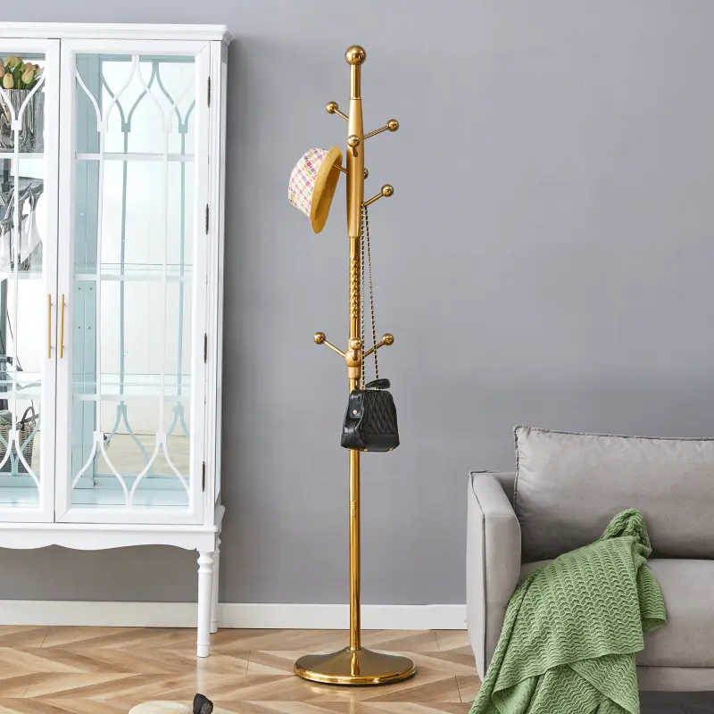 [SOIYELIFE] Main Stainless Steel Spray Painted Hanger, Modern Stainless Steel Coat Rack, Solid Wood Reinforcement At The Bracket, 72 Inch Raised Design With Detachable Bracket (Silver Optional)   Cool furniture