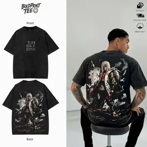 'Jiraiya' Legendary Sannin Anime Graphic Tee, Naruto Streetwear T-shirt, Vintage Y2K Top, Washed Oversized Unisex Shirt, Anime Fan Gift DSN