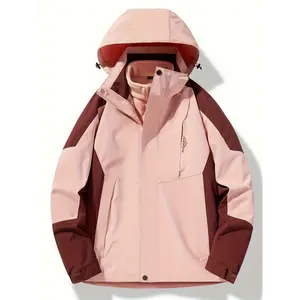 High Aesthetic Fleece Inner Lining Two-piece Set, 3-in-1 Outdoor Hiking Suit, Thick Coat, Autumn And Winter Version, Windproof And Waterproof 3-in-1 Detachable, Waterproof Hiking Suit, Functional Waterproof Jacket