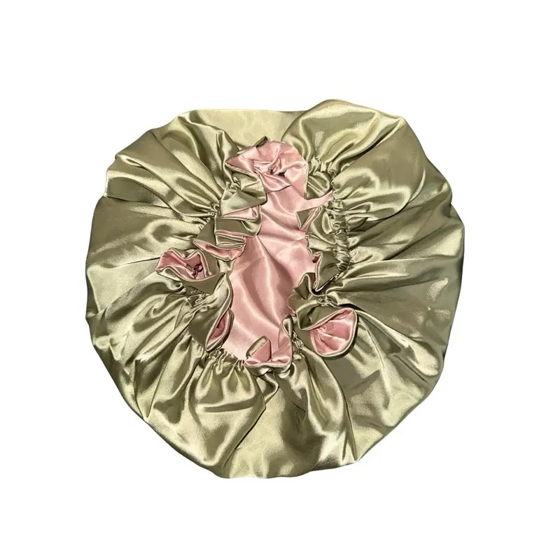 Women Silk Double Layer Sleep Bonnet for Haircare - Soft Breathable Satin Cap for All Hair Types