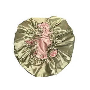 Women Silk Double Layer Sleep Bonnet for Haircare - Soft Breathable Satin Cap for All Hair Types