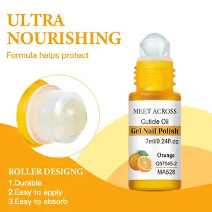 MEET ACROSS 6-color Cuticle Oil Gel Nail Polish, 7ml Flavor Nail Treatment, Cuticle Repair Oil, Nail Strengthener Oil, Nail Nutrient Oil, Prevents Aged Nails, Nourishes Skin, Manicure Remedy, Nail Care Solution, Nail Care Liquid