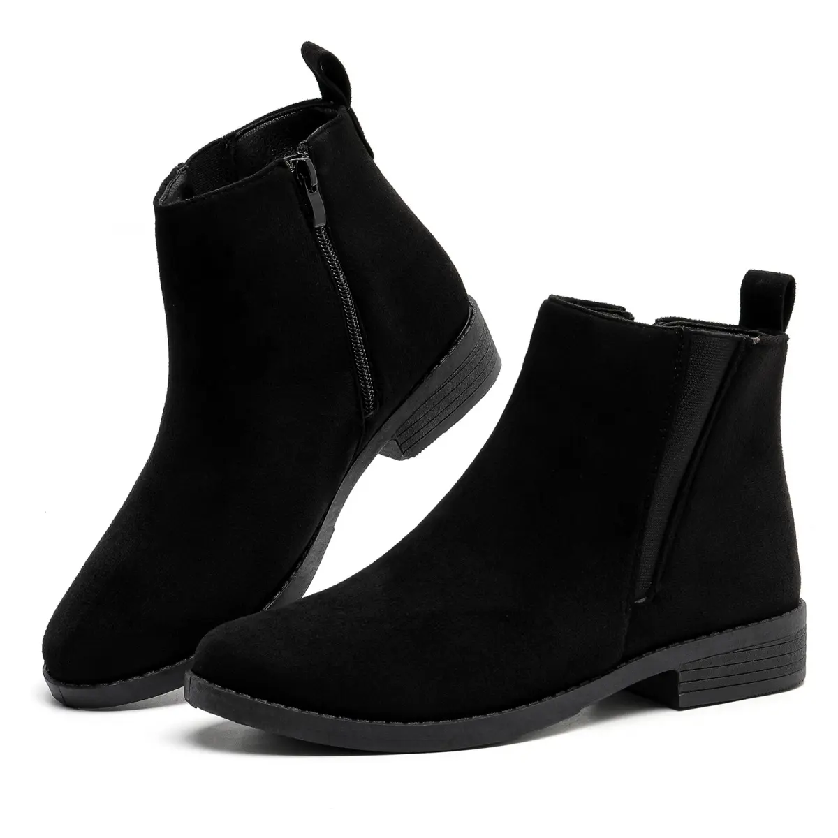 Women's Faux Suede Flat Chelsea Ankle Boots - 2026 New Casual Daily Shoe, Comfortable Women's Footwear