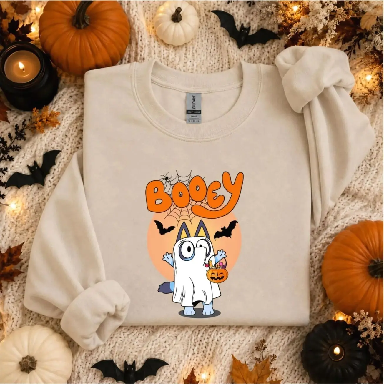 Cute Ghost Dog Halloween Sweatshirt, Booey Spooky Season Crewneck, Trick or Treat Puppy Shirt, Purple Halloween Sweater E