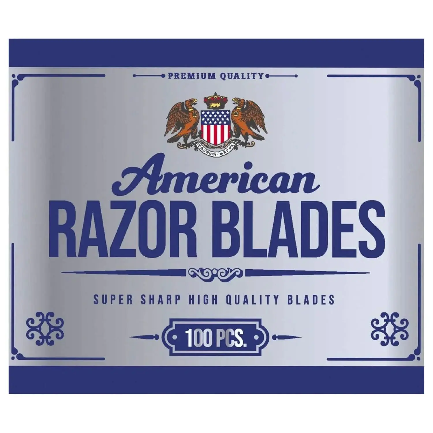 American Razor Blades Single Edge Barber Razor Blades 100 Count