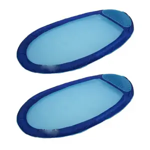 Spring Float Inflatable Pool with Hyper-Flate Valve, Aqua，Soft fabric lining, attached pillow,  Ultimate floating relaxation