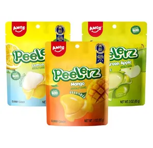 Peelerz Assorted Fruit Candy Bundle, Mango Green Apple Lemon Flavors, Peelable Gummy Candy Variety Pack - 3 Pack