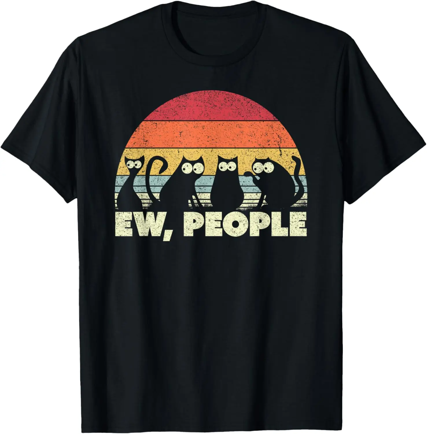 100% Cotton Ew People Cat Shirt Vintage T-Shirt