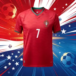 2026 Portugal Home Away 7# Cristiano Ronaldo Short Sleeve Soccer Jersey Fans Version Breathable