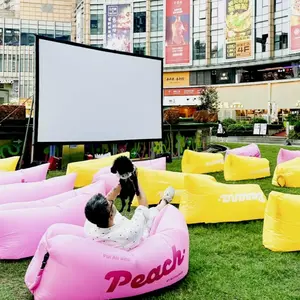 Outdoor Inflatable Sofa, Portable Inflatable Sofa with Storage Bag, Inflatable Sofa for Camping Concert Party, Camping Furniture