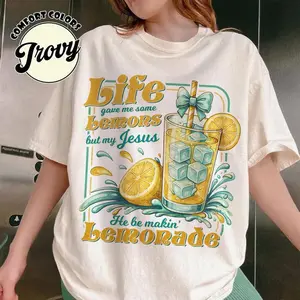 My Jesus Be Makin’ Lemonade Comfort Colors T-Shirt, Faith Quote Child Of God Youth Christian Gift