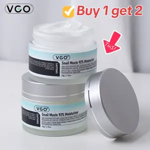VGO Snail Mucin Face Moisturizer, Hydrating Gel Cream with Hyaluronic Acid & Vitamin C, Anti-Wrinkle & Repairing Skincare for Normal Skin, 50g
