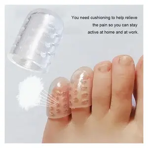 Silicone Anti-Friction Toe Protectors, 2025 New Gel Toe Protectors Breathable Toe Covers, Soft Clear Little Toe Sleeves Protectors for Women Men (30 Pieces)