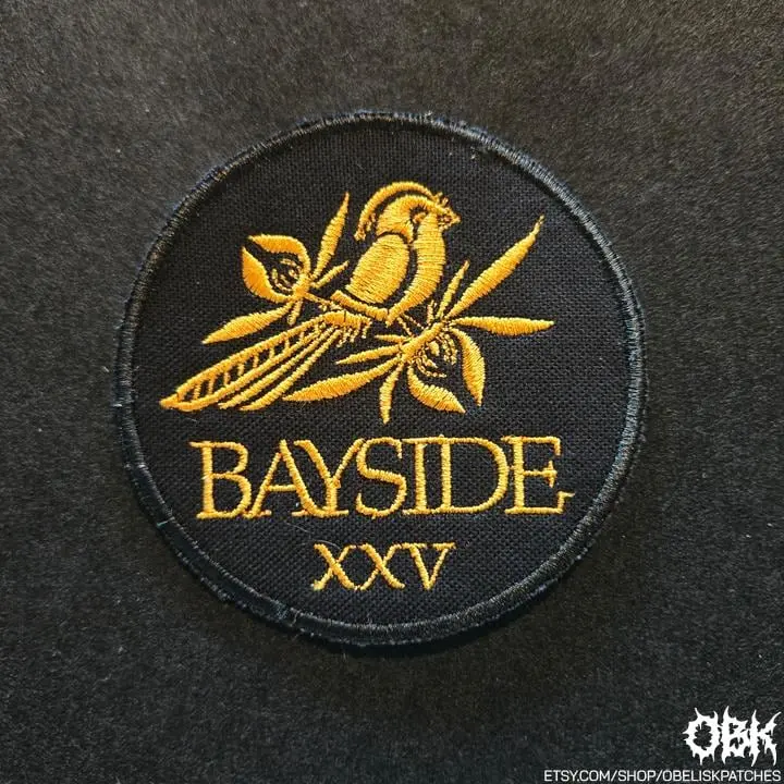 Bayside Patch  Embroidered Canvas Patch - Multiple Sizes, Iron On, Velcro for bags, clothing