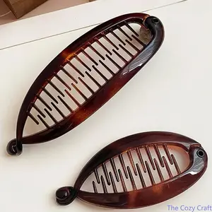 2026 New Large PC Banana Hair Clip, Minimalist Toothed Design For Thick Hair, Volume Boost High Cranium Vertical Twist Claw Barrettes Ideal for Back Head Hairstyling & Daily Wear summerwins