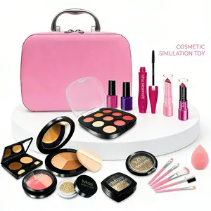 Girls Makeup Set, Simple Kids Cosmetic Bag, Princess Handbag Role Play Toy, Realistic Cosmetics Model, Suitable for Ages 3-12, Perfect Gift, Imaginative Play, Pretend Play Set