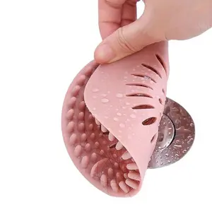 4-Pack Bathroom Hair Catcher, Debris Filter Net, Easy Installation and Cleaning, for Bathtub and Kitchen, Blue Random Color, Bathroom Accessory