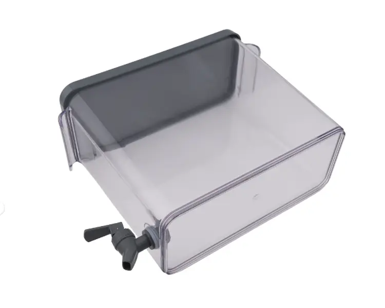 Gray 2-Gallon Acrylic Slim Fridge Dispenser Organiser Boxes