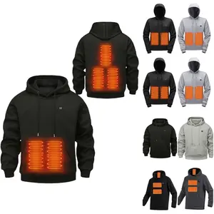 Heated Hoodie for Men Women Unisex Pullover Heated Sweatshirt Electric Heating Sweatshirt Winter Thermal Hoodie