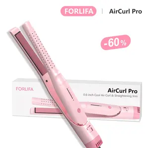 FORLIFA-AirCurl Pro 0.6-inch Cool Air Curl & Straightening Iron with 360° Swivel Cord 5 Temperature Settings & 30-Minute Auto Shut-Off Adjustable Curling Wand, WeeklyDeals,TikTokShopSpringGlowUp
