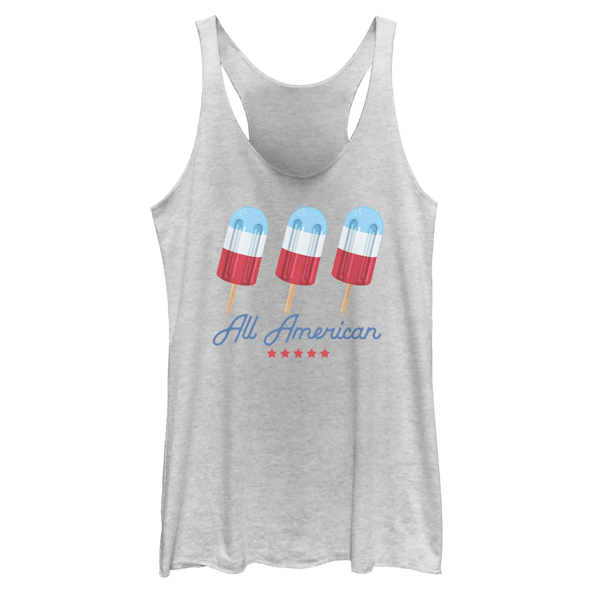 Lost Gods All American Ice Pops Women's Racerback Tank, Women's Apparel, Sleeveless, Everyday Casual Fit Top
