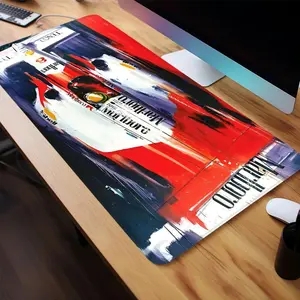 Racing Car Speed Design Mouse Pad, 1 Count Rectangle Gaming Mouse Pad, Non-Slip Rubber Base Stitched Edge Desk Pad for Home Office Game Room, Office Desk Accessories, Corporate Work Desk Accessories