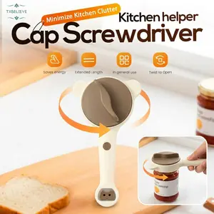 4 in 1 Multi-Purpose Jar Opener, 2026 Upgrade Adjustable Three Claw Bottle Opener with Non Slip Teeth, Multi Size Lid Tool for Jars Cans Wine Bottles, Home Kitchen Helper (1pcs)