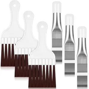 Air Conditioner Condenser Fin Comb, Fin Cleaning Brush Air Conditioner Coil Cleaner Refrigerator Coil Cleaning Whisk Brush Evaporator Radiator Repair Tool(6 Pieces)