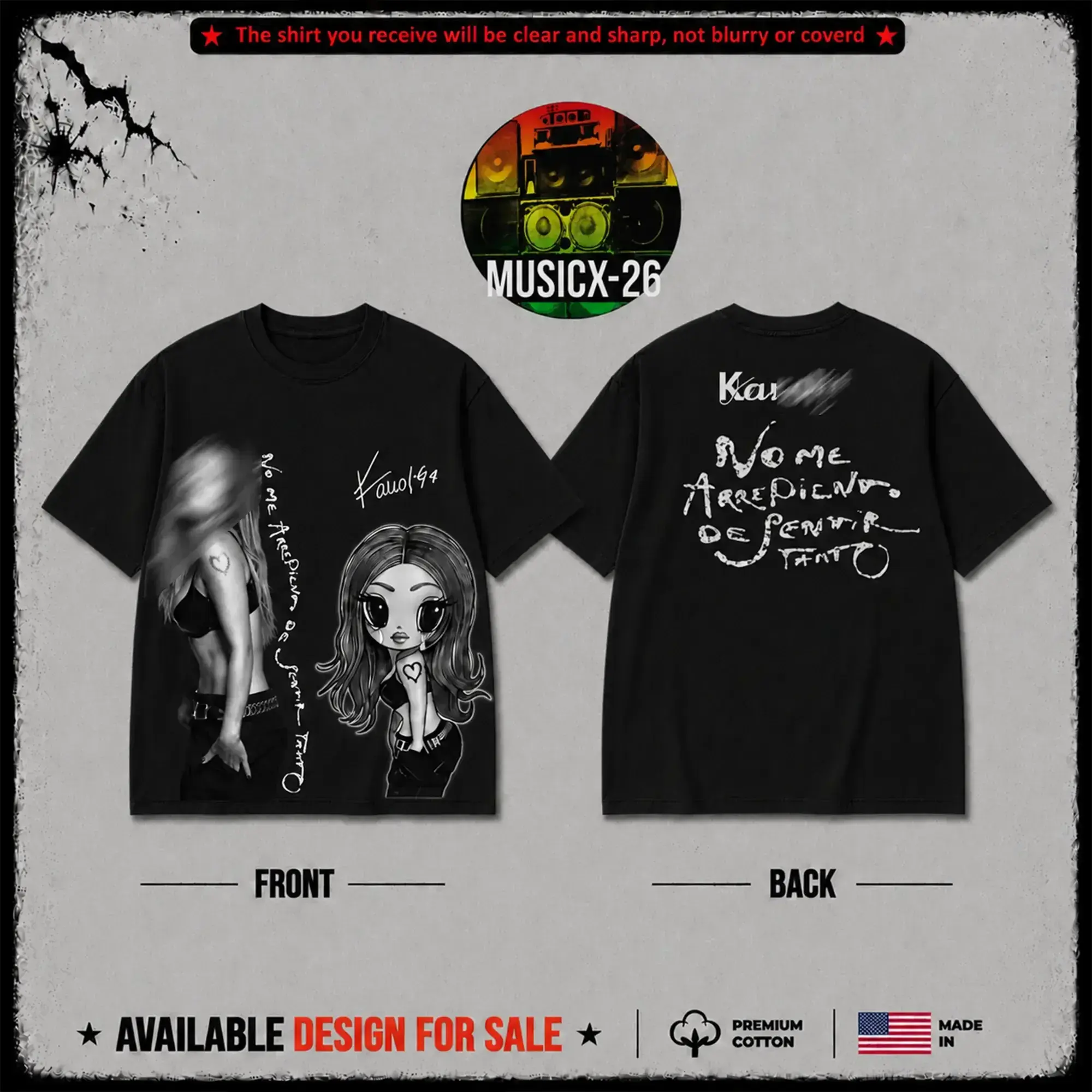 [FREE SHIP] Comfort Colors Bichota - New Album Graphic 2026 100% Cotton T-Shirt, No Me Arrepiento De Sentir Tanto Merch Reggaeton Fan Graphic Tee, Tropitour Merch, Gift for La Bichota Fans
