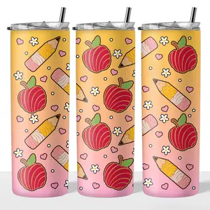 Teacher Conchitas 20oz Steel Insulated Tumbler with Clear Lid and Reusable Straw - Flasks, Drinkware
