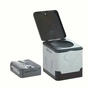 Vehicle-Mounted Folding Toilet, Outdoor Camping Travel Emergency Urinal And Toilet, Emergency Device, Mobile Toilet，Hygienic Camping Toilet with Lid for Car, Hiking, Beach, and Outdoor Adventures