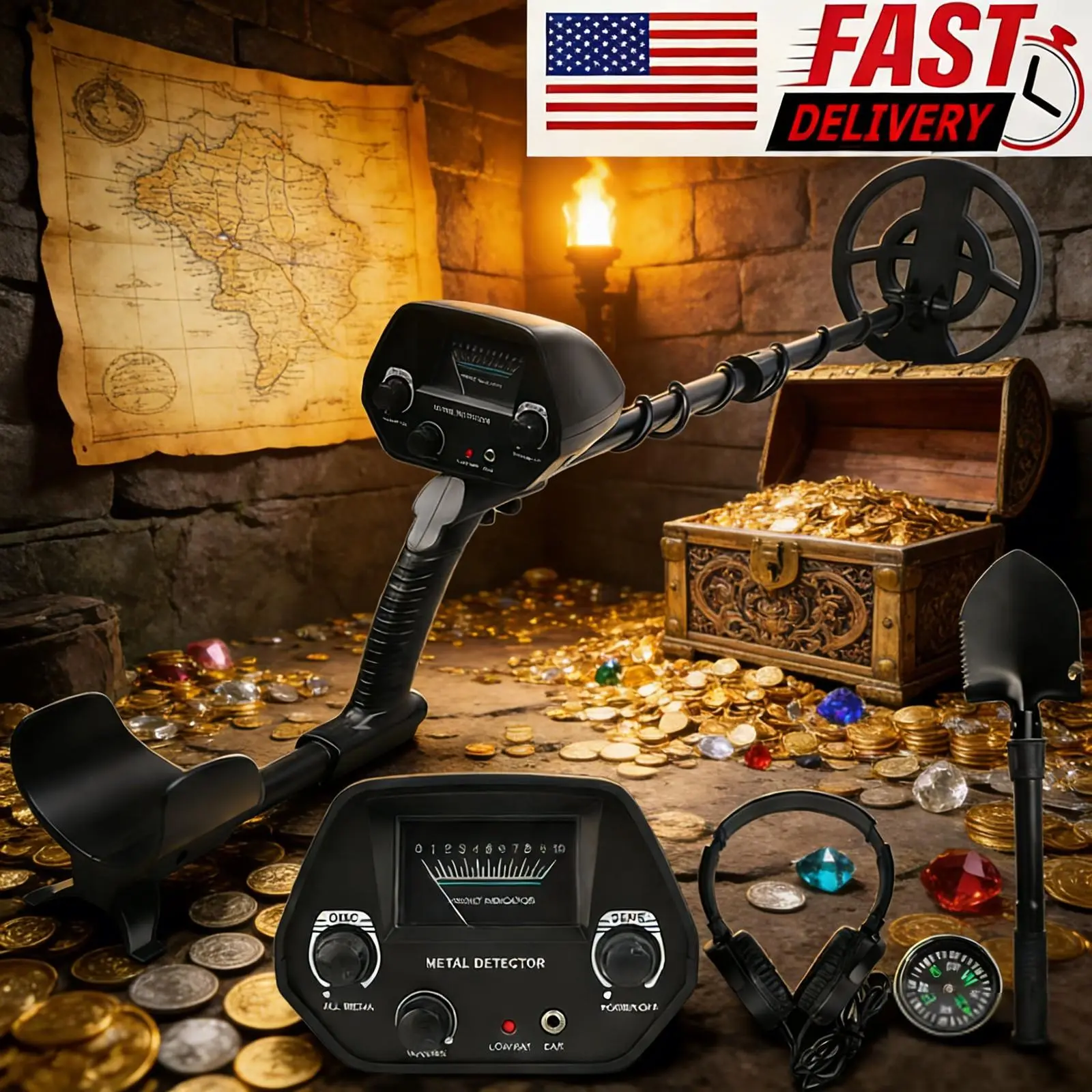 Outdoor Gadget Metal Detector High Accuracy LCD Screen Deep Search Gold Finder Waterproof Coil Beachcombing Relic Hunter Birthday Gift Men