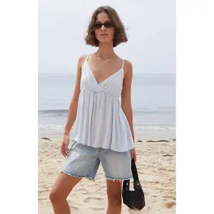 John Galt Women's Light Blue Edith Tank Top