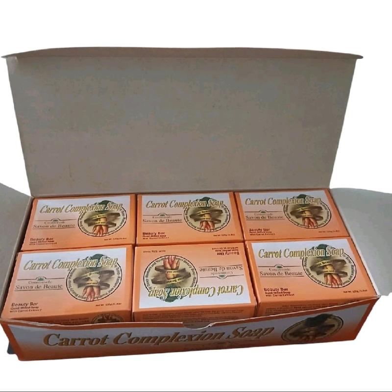 Carrot Complexion Soap Pack of 12 - Skin Repair and Body Care