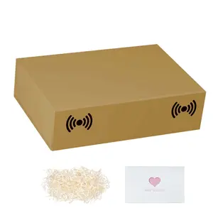 Gold Gift Box 10.7x7x2.8 inch Small Compact Size Luxury Gift Box for Presents with Magnetic Lid Collapsible,Birthday,Christmas,Contains Card, Ribbon,Shredded Paper Fille