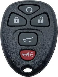 Replacement Keyless Entry Remote Case Cover fits Chevy Traverse 2007-2016 Tahoe Suburban GMC Acadia Yukon XL Buick Enclave Cadillac Escalade Saturn Outlook OUC60270 OUC60221 Key Fob Shell (Black 1)