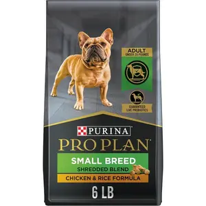Purina Pro Plan Small Breed Dog Food With Probiotics for Dogs, Shredded Blend Chicken & Rice Formula - 6 lb. Bag