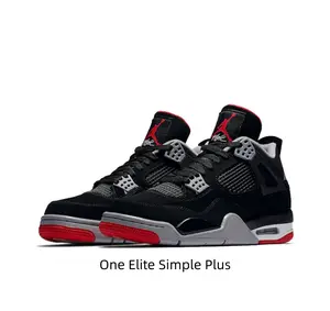 Classic Black & Red Mid-Top Sneakers with Mesh Panels – Retro Basketball Style for Streetwear