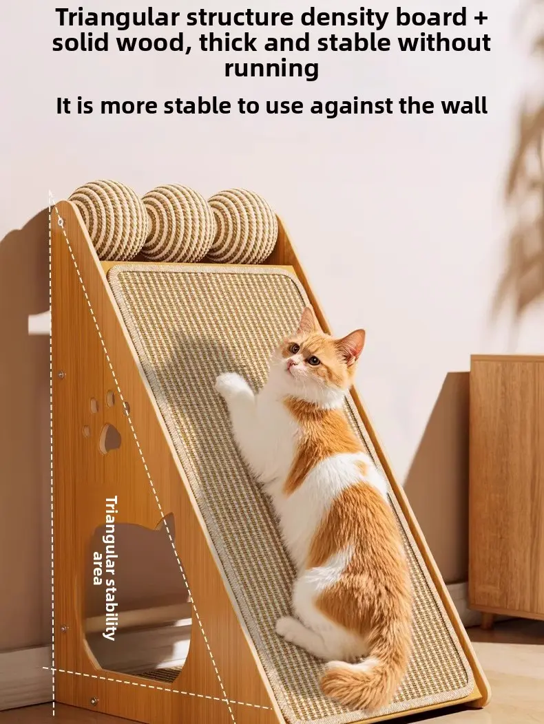 68cm x 37cm,Deluxe Edition Sisal Cat Scratching Board Vertical  Non-Shedding Anti-Scratch Sofa Cat Claw Pad for Claw Sharpening & Furniture Protection