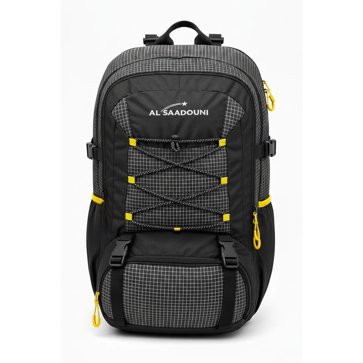 AL SAADOUNI 35L Hiking & Travel Backpack – Water-Resistant with Laptop Compartment & Rain Cover