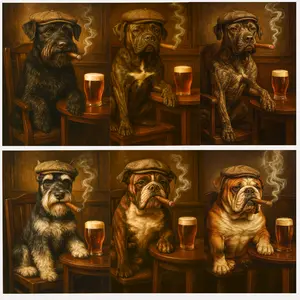 Customizing Dogs Vintage Poster for Dogs Lovers, Unframed Print Artistic Wall Art Home Decor