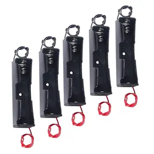 5 Pcs 18650 Battery Holder, 1 Slot Battery Holder Holder Case, 18650 Battery Holder with Wire, DIY Battery Storage Boxes, Accessories
