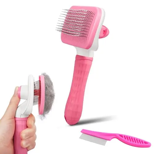 Flea Comb+Pink Brush